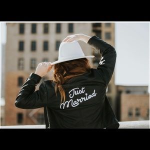 Just Married leather jacket